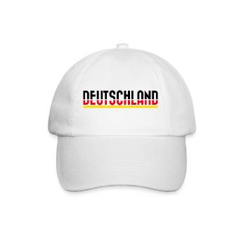 Deutschland - Baseballkappe - Weiß/Weiß - Vorne