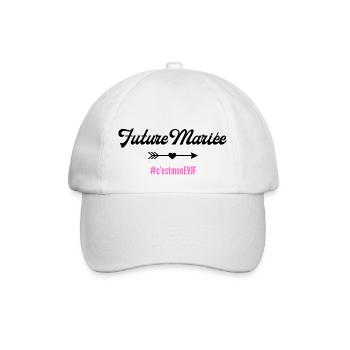 Future mariée-tshirt assorti - Casquette classique - blanc/blanc - Devant