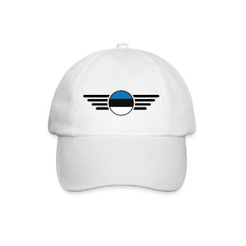 Estland Stil Design T-Shirt - Baseballkappe - Weiß/Weiß - Vorne