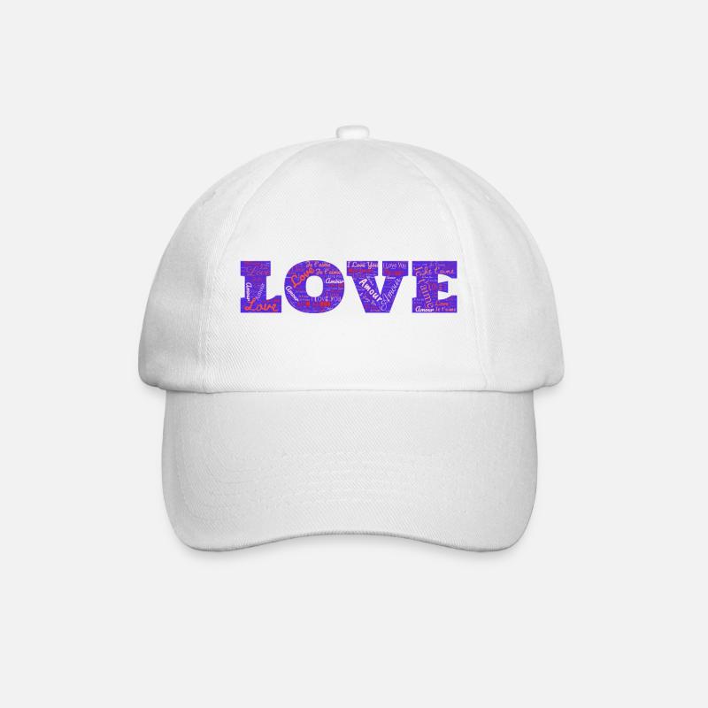 LIEBE - Baseballkappe - Weiß/Weiß