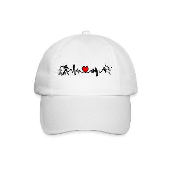 Fréquence cardiaque cardio Verseau Sagittaire - Casquette classique - blanc/blanc - Devant