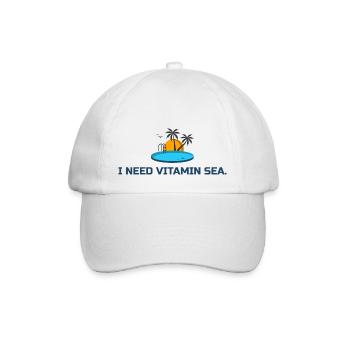 I NEED VITAMIN SEA - Baseballkappe - Weiß/Weiß - Vorne