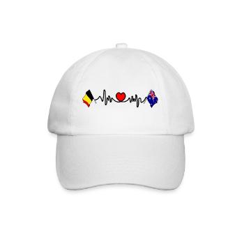 Cardio heart Drapeau Belgique, drapeau Australie - Casquette classique - blanc/blanc - Devant