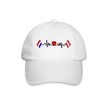 Cardio heart Drapeau Pays-Bas, drapeau Autriche - Casquette classique - blanc/blanc - Devant