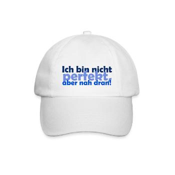 Perfekt nah dran - Baseballkappe - Weiß/Weiß - Vorne