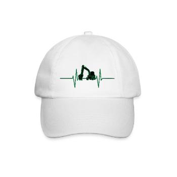 Battement de cœur avec pelle - Casquette classique - blanc/blanc - Devant