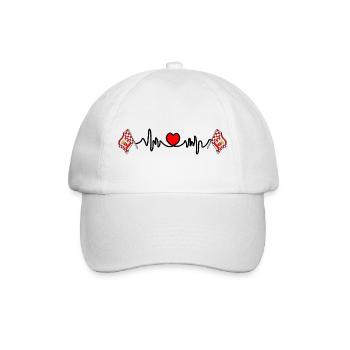 Heart rate cardio for Bremen - Baseball Cap - white/white - Front