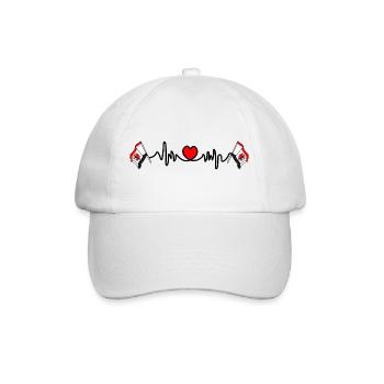Heart rate cardio for Kuyavia Pomerania - Baseball Cap - white/white - Front