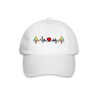 Fréquence cardiaque cardio pour Holy Cross - Casquette classique - blanc/blanc - Devant