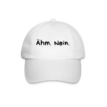 Ähm Nein - Baseballkappe - Weiß/Weiß - Vorne