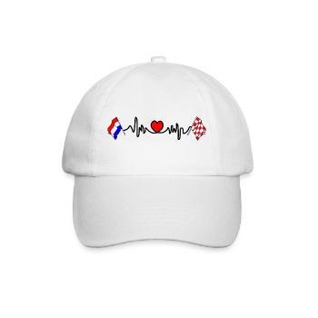 Cardio coeur Drapeau Pays-Bas, Brabant-Septentrional - Casquette classique - blanc/blanc - Devant