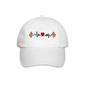 Heart rate cardio for Antwerp Belgium - Baseball Cap - white/white - Front
