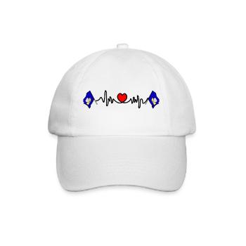 Heart rate cardio Brussels-Capital Region - Baseball Cap - white/white - Front