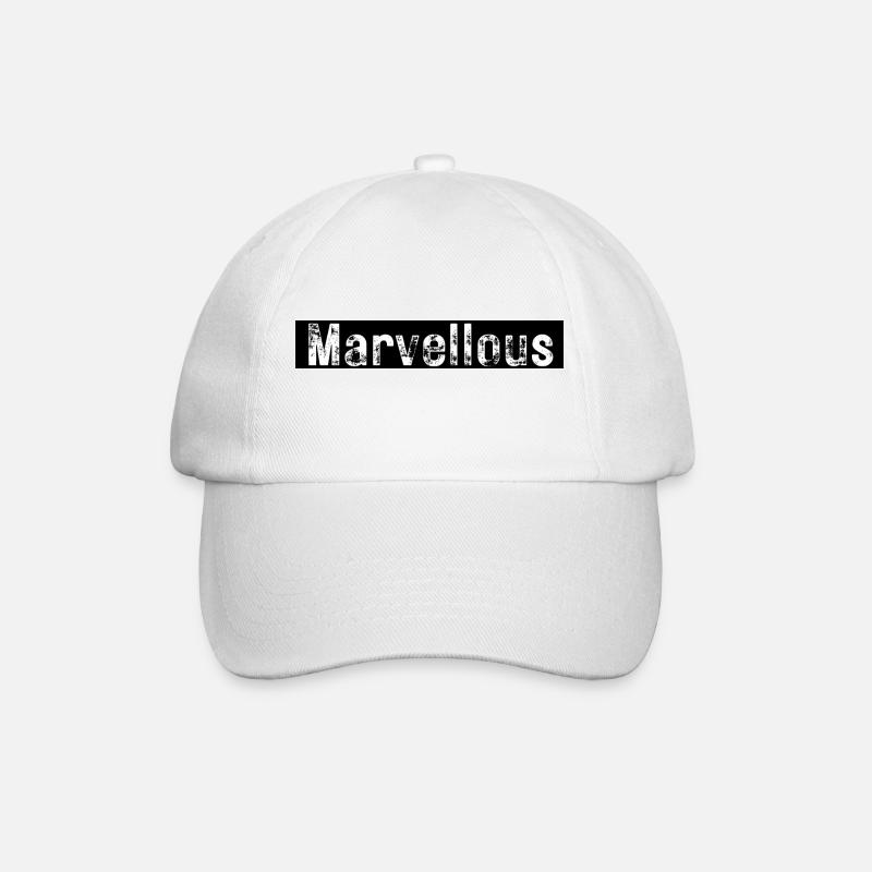 Marvellous - Baseball Cap - white/white