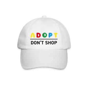 Farben Froh - Adopt Don't Shop - Baseballkappe - Weiß/Weiß - Vorne
