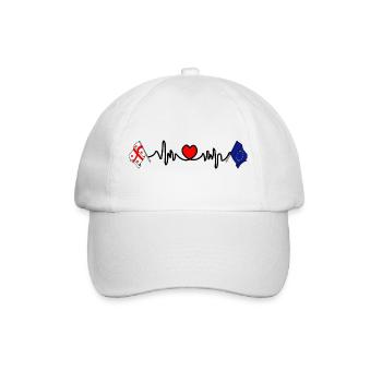 Cardio cardio Drapeau Géorgie drapeau Europe - Casquette classique - blanc/blanc - Devant