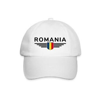 Bukarest T Shirt für Rumänien Fans Outfit - Baseballkappe - Weiß/Weiß - Vorne
