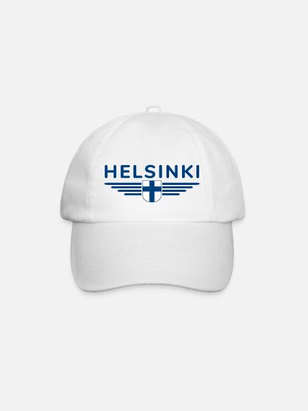 Helsinki Design – Nordische Eleganz - Baseballkappe - Weiß/Weiß