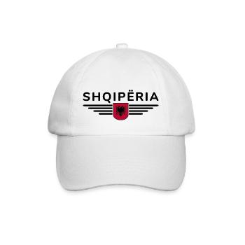 Albania Design – Fierté et style - Casquette classique - blanc/blanc - Devant