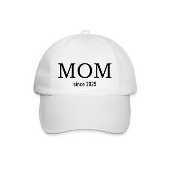 mom since 2025 - Baseballkappe - Weiß/Weiß - Vorne