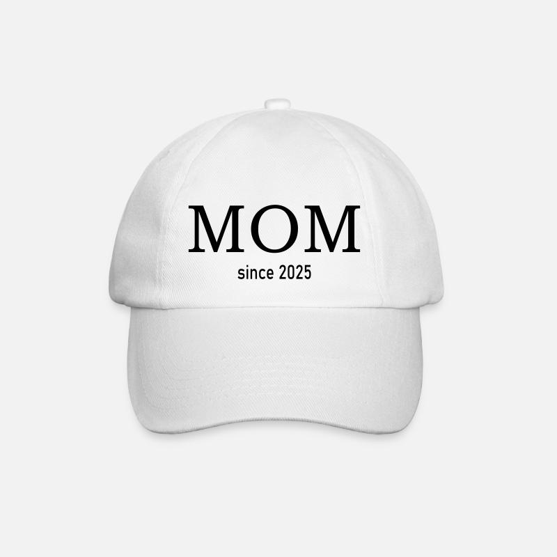 mom since 2025 - Baseballkappe - Weiß/Weiß