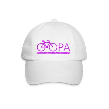 bester Opa Fahrrad Mountainbike Radeln Kritzeln - Baseballkappe - Weiß/Weiß - Vorne