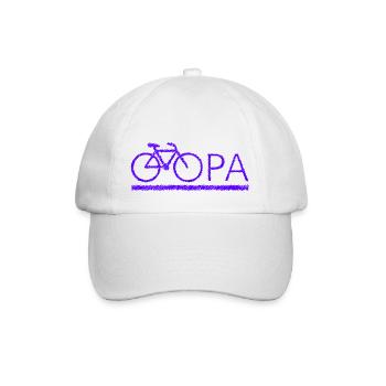 bester Opa Fahrrad Mountainbike Radeln Kritzeln - Baseballkappe - Weiß/Weiß - Vorne
