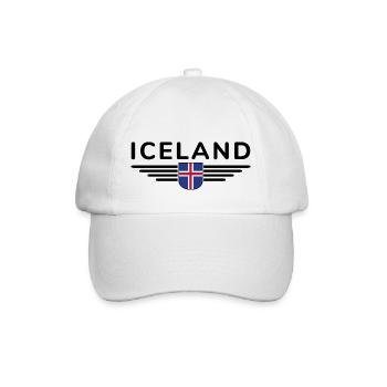 Iceland T-Shirt – Magic of the Northern Lights - Baseball Cap - white/white - Front