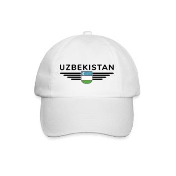Usbekistan T-Shirt – Stolz und Kultur - Baseballkappe - Weiß/Weiß - Vorne