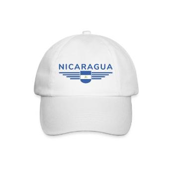 Nicaragua T-Shirt Design - Baseballkappe - Weiß/Weiß - Vorne