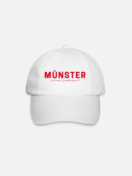 Münster T-Shirt – Perfekt für Fans & Liebhaber - Baseballkappe - Weiß/Weiß