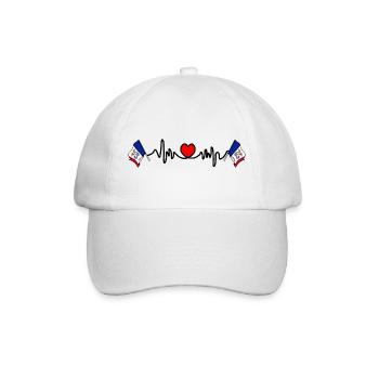 Heart rate cardio for Iowa - Baseball Cap - white/white - Front