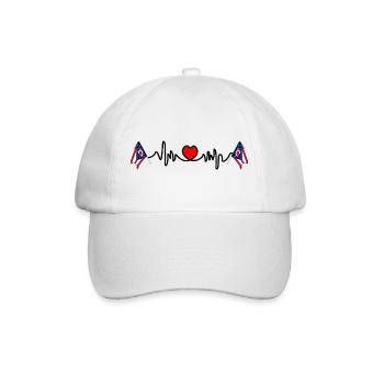 Heart rate cardio for Ohio - Baseball Cap - white/white - Front