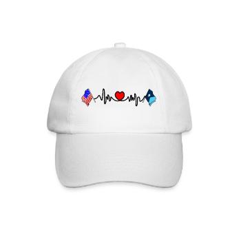 Cardio cardiaque avec drapeau des États-Unis et drapeau du Minnesota - Casquette classique - blanc/blanc - Devant