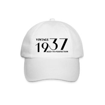 Vintage 1937 aged to perfection - Baseball Cap - white/white - Front