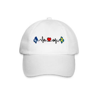 Fréquence cardiaque de Halland et de la Suède - Casquette classique - blanc/blanc - Devant