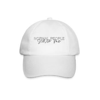 Les gens normaux me font peur, peu de remarque - Casquette classique - blanc/blanc - Devant