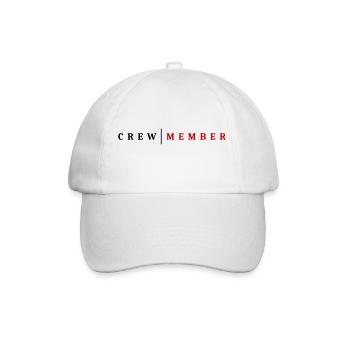 Crew Mitglied - Baseballkappe - Weiß/Weiß - Vorne