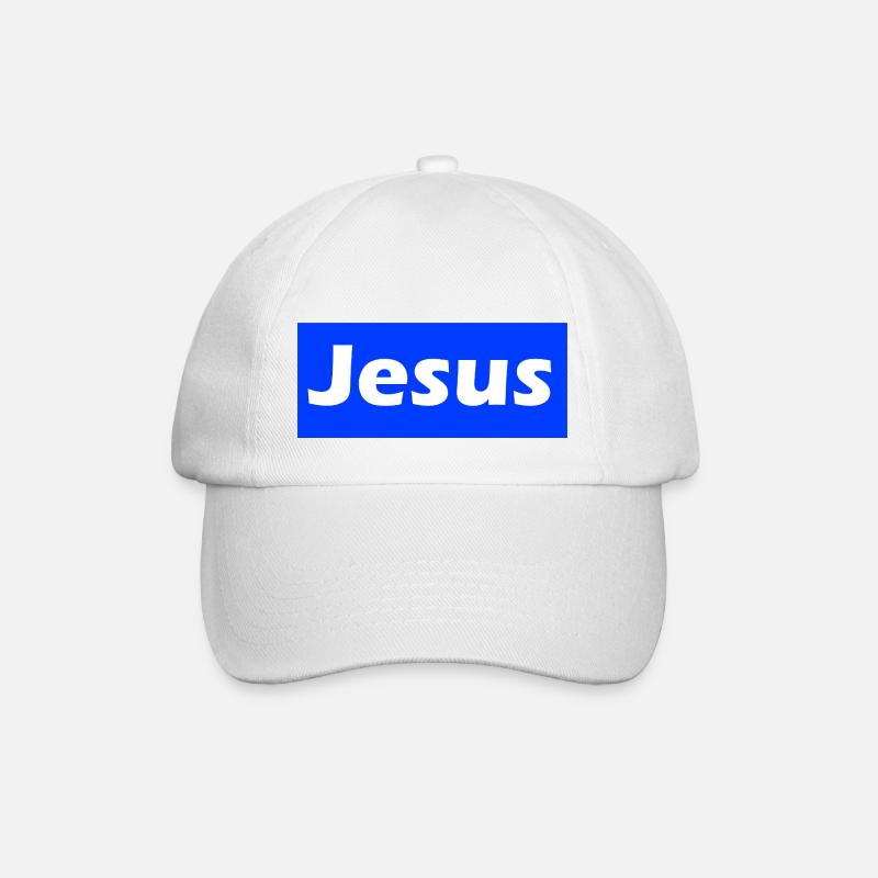 Jesus - Baseball Cap - white/white