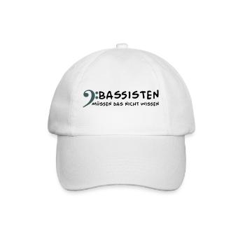 Bassists don't need to know that - Baseball Cap - white/white - Front