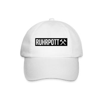 Ruhrpott - Ruhr Pott - Zeche - Zollverein - NRW - Baseballkappe - Weiß/Weiß - Vorne