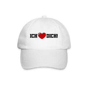 I love you heart - Baseball Cap - white/white - Front