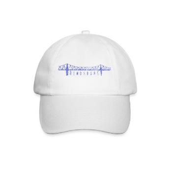 Rendsburg High Bridge – Sketched Skyline - Baseball Cap - white/white - Front