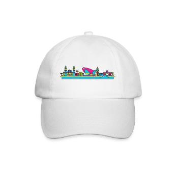 Las Palmas City Skyline Gran Canaria Line Art - Baseball Cap - white/white - Front
