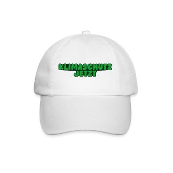 Klimaschutz jetzt - Baseballkappe - Weiß/Weiß - Vorne