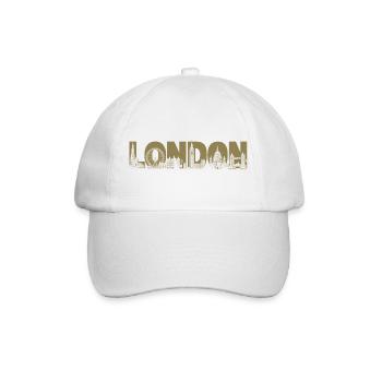 London Großbritannien England Silhouette  - Baseballkappe - Weiß/Weiß - Vorne