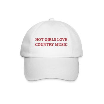 Hot Girls Love Country Love  - Baseballkappe - Weiß/Weiß - Vorne