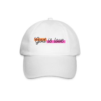 God is love - Baseball Cap - white/white - Front
