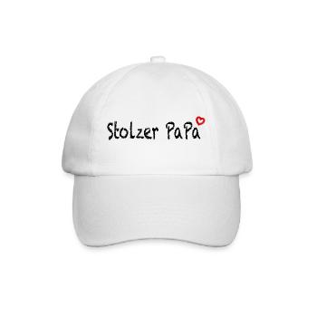 Stolzer Papa Geschenk - Baseballkappe - Weiß/Weiß - Vorne
