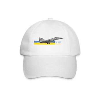 UKRAINE: Ghost Of Kyiv Fighter Jet - Baseball Cap - white/white - Front